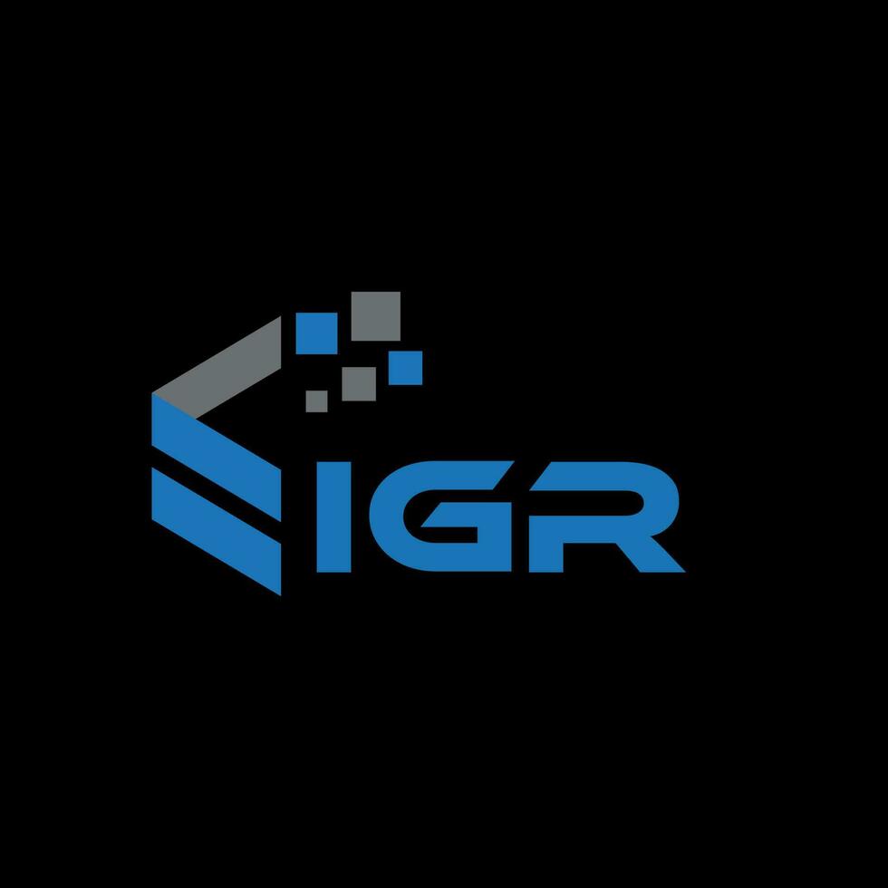 igr brev logotyp design på svart bakgrund. igr kreativ initialer brev logotyp begrepp. igr brev design. vektor