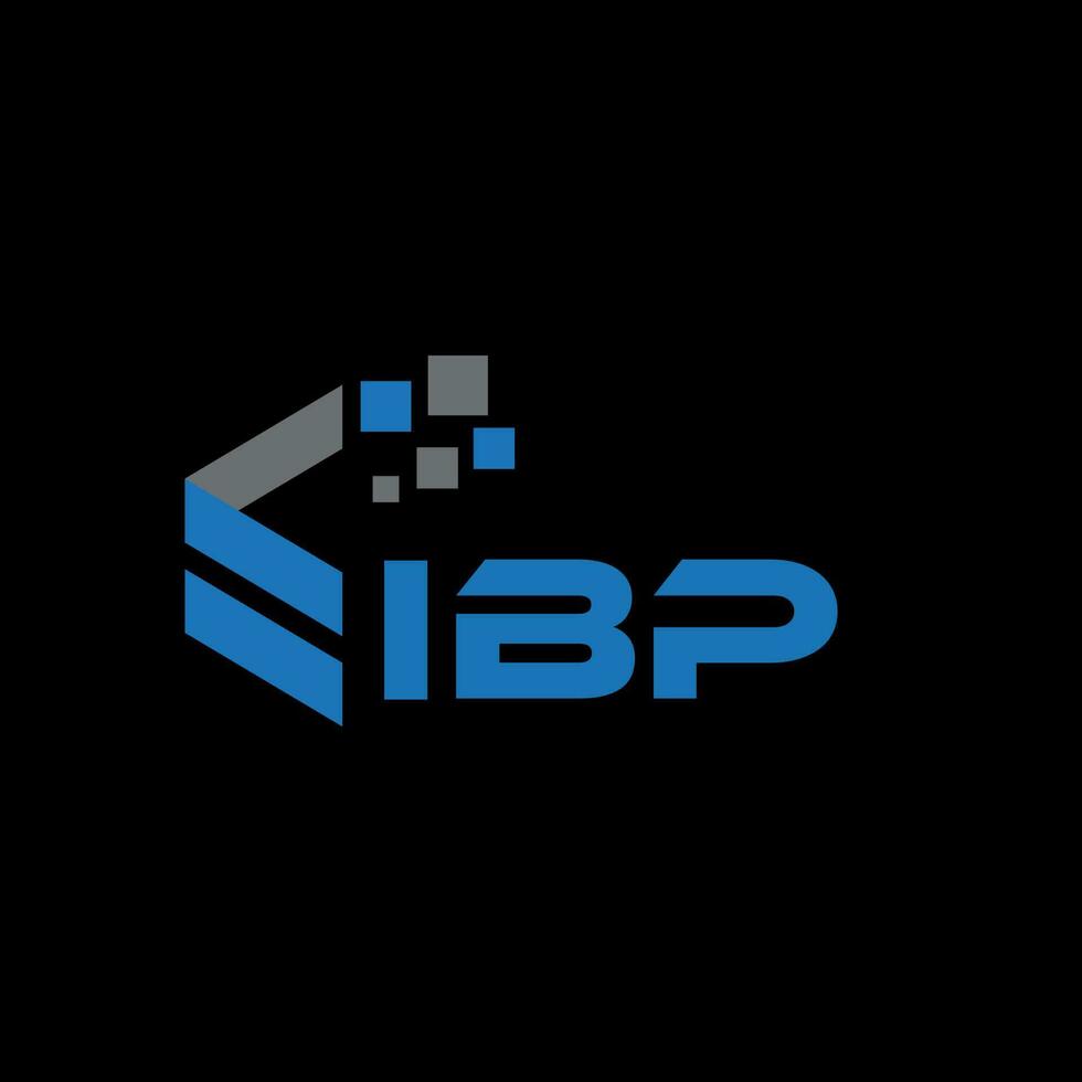 ibp Brief Logo Design auf schwarz Hintergrund. ibp kreativ Initialen Brief Logo Konzept. ibp Brief Design. vektor