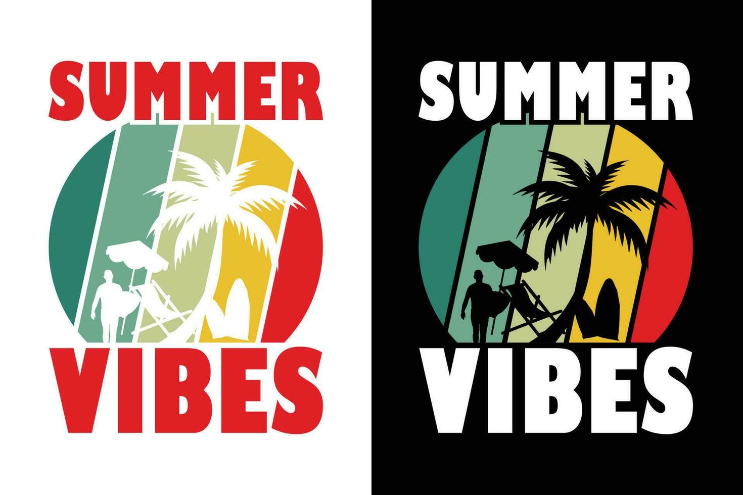 Sommer- T-Shirt Design, Sommer- Strand Ferien T-Shirts, Sommer- Surfen T-Shirt Vektor Design