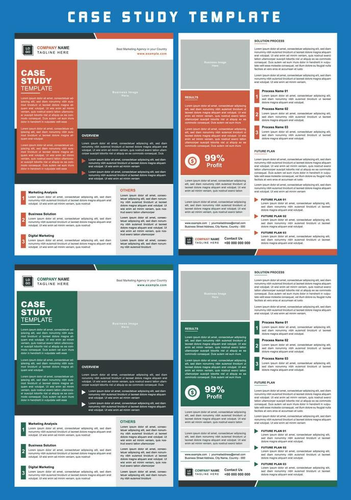 Geschäft Fall Studie Vorlage Design zum Ihre Geschäft. es ist kreativ und Vektor