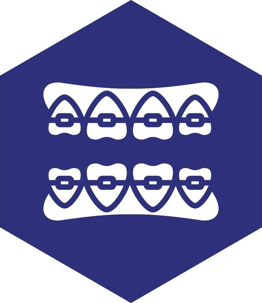 Zahn Hosenträger Vektor Symbol Design