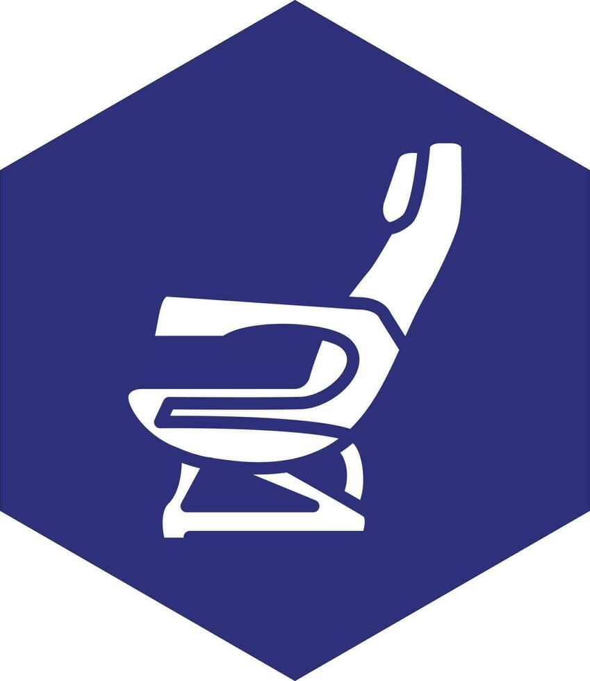 flygplan sittplats vektor ikon design