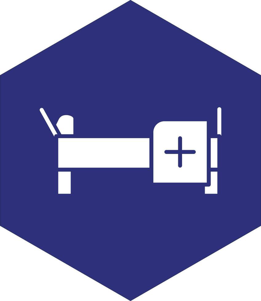 Krankenhausbett-Vektor-Icon-Design vektor