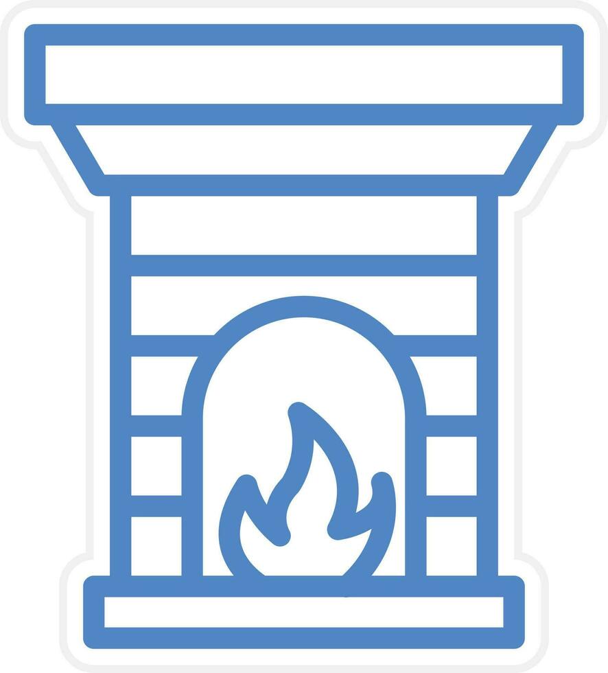 Kamin Vektor Symbol Stil