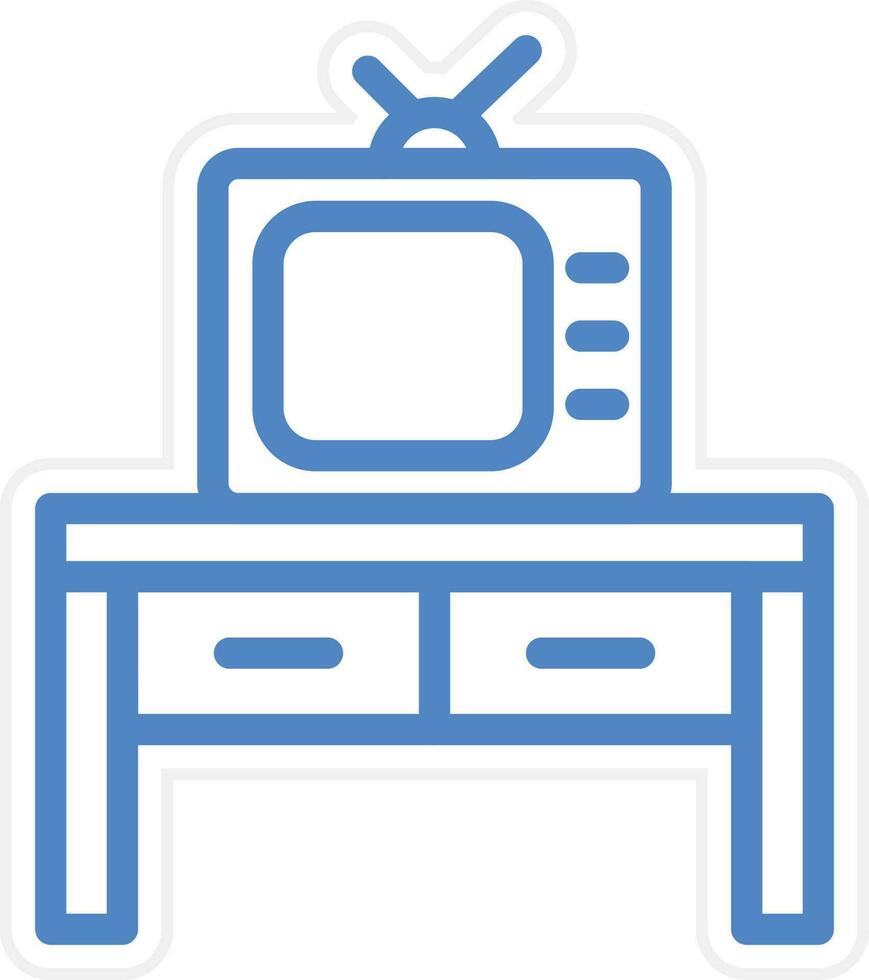 TV tabell vektor ikon stil