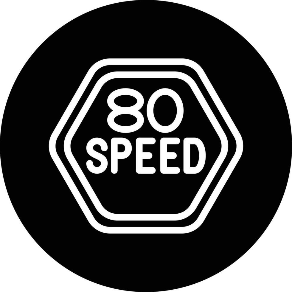 80 Geschwindigkeit Grenze Vektor Symbol Design