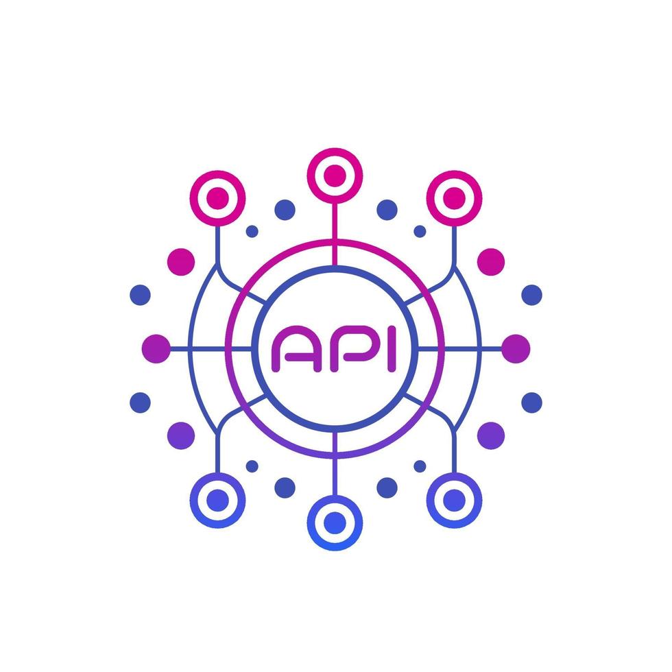 API, Anwendungsprogrammierschnittstelle, Software-Integrationstechnologie-Vektor vektor