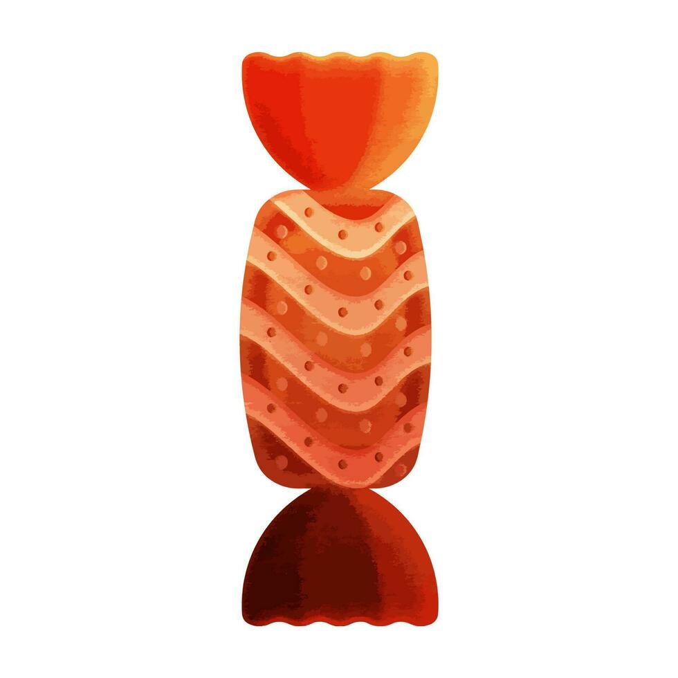 orange polka prickad omslag kola element i platt stil. vektor