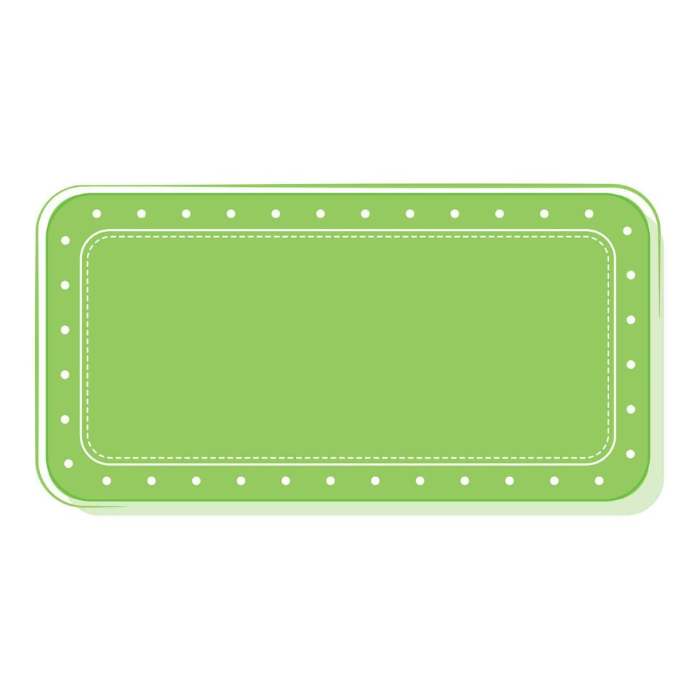 Grün leeren Rechteck Rahmen oder Etikette Element auf Weiß Hintergrund. vektor