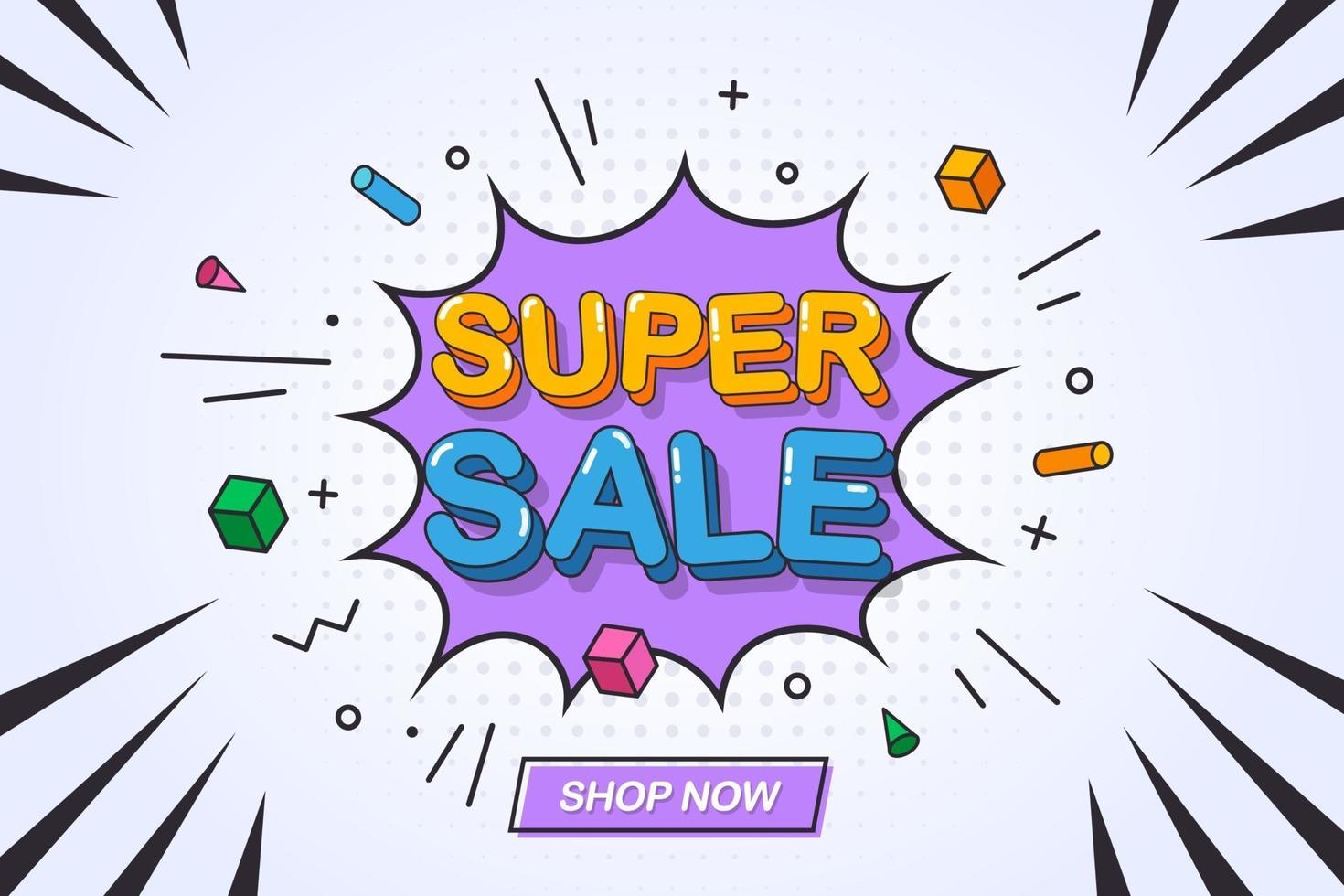 Super Sale Banner für Online-Werbung vektor