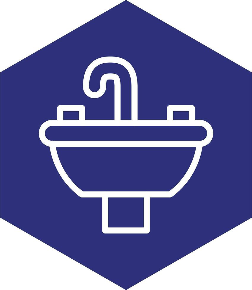 Waschbecken-Vektor-Icon-Design vektor