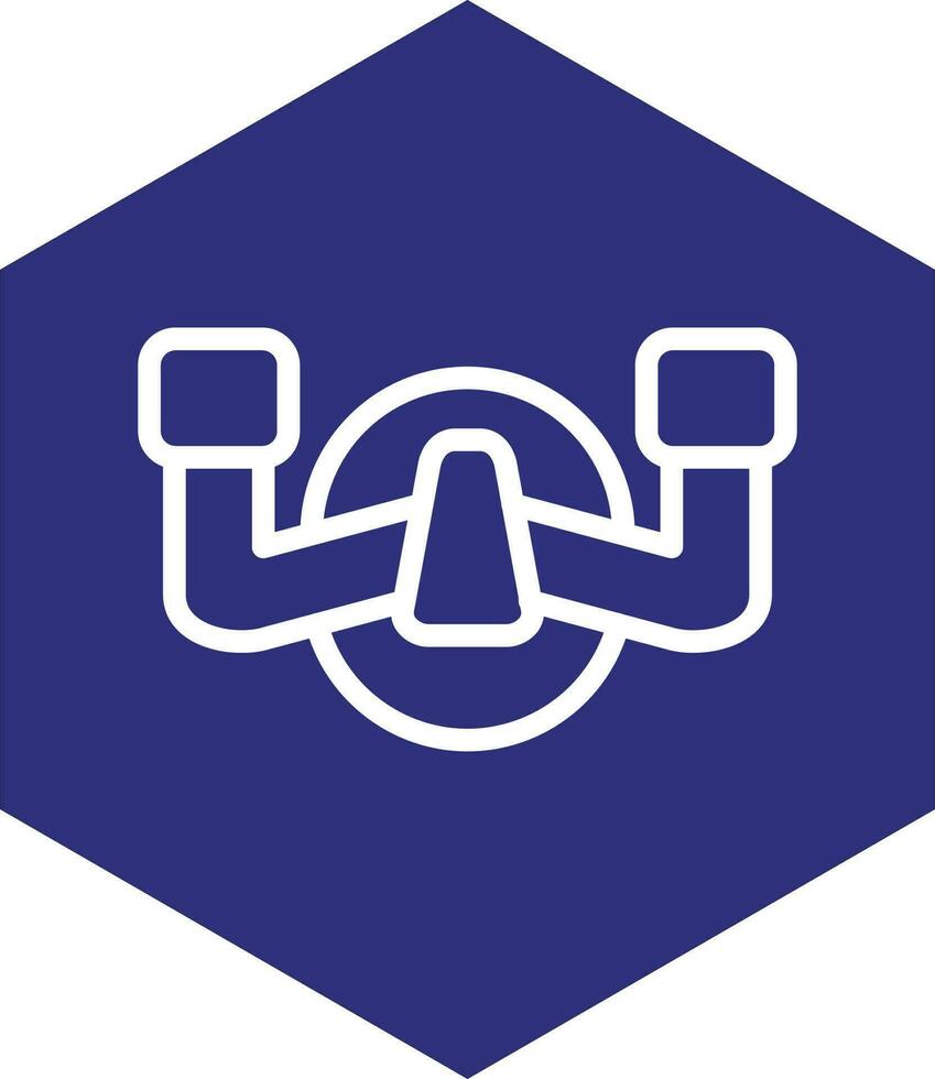 Flugzeug Lenkung Rad Vektor Symbol Design