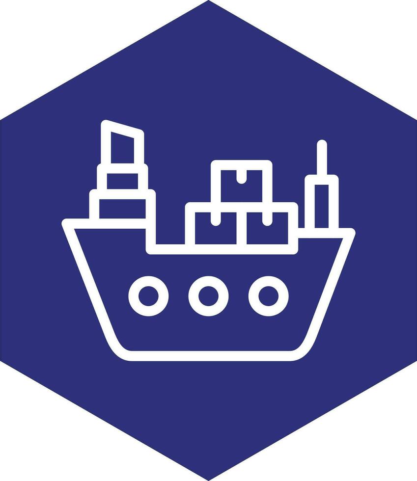 Ladung Schiff Vektor Symbol Design