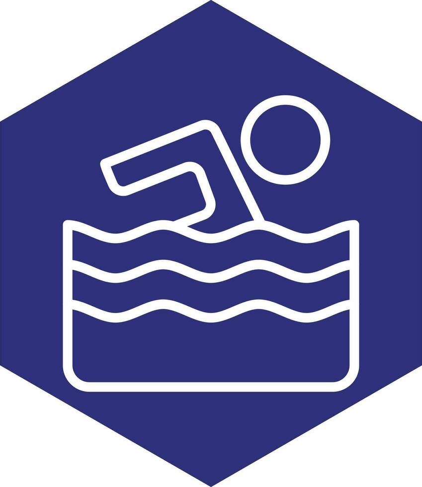 Schwimmen-Vektor-Icon-Design vektor