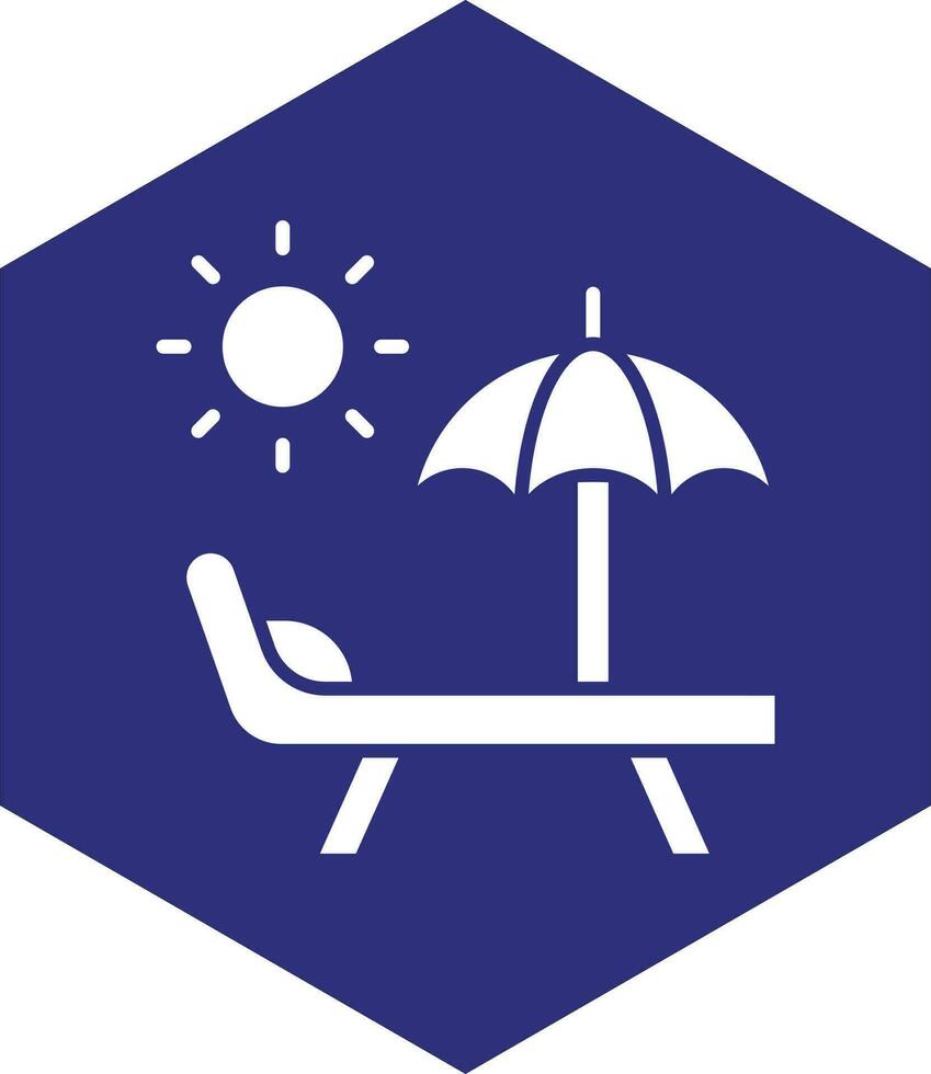 Sonne Bett Vektor Symbol Design