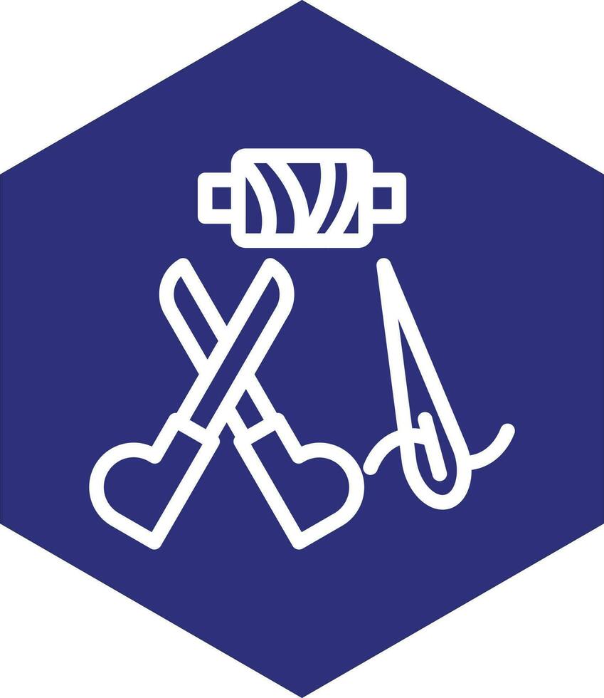 Nähen Werkzeug Vektor Symbol Design