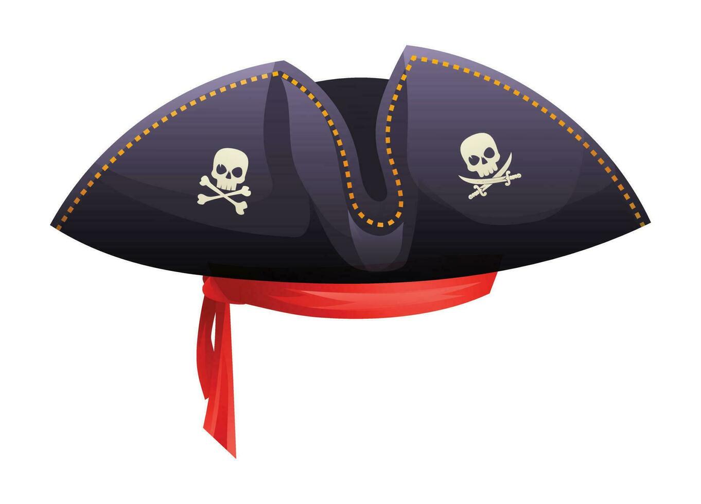 Pirat Hut Vektor Illustration isoliert auf Weiß Hintergrund