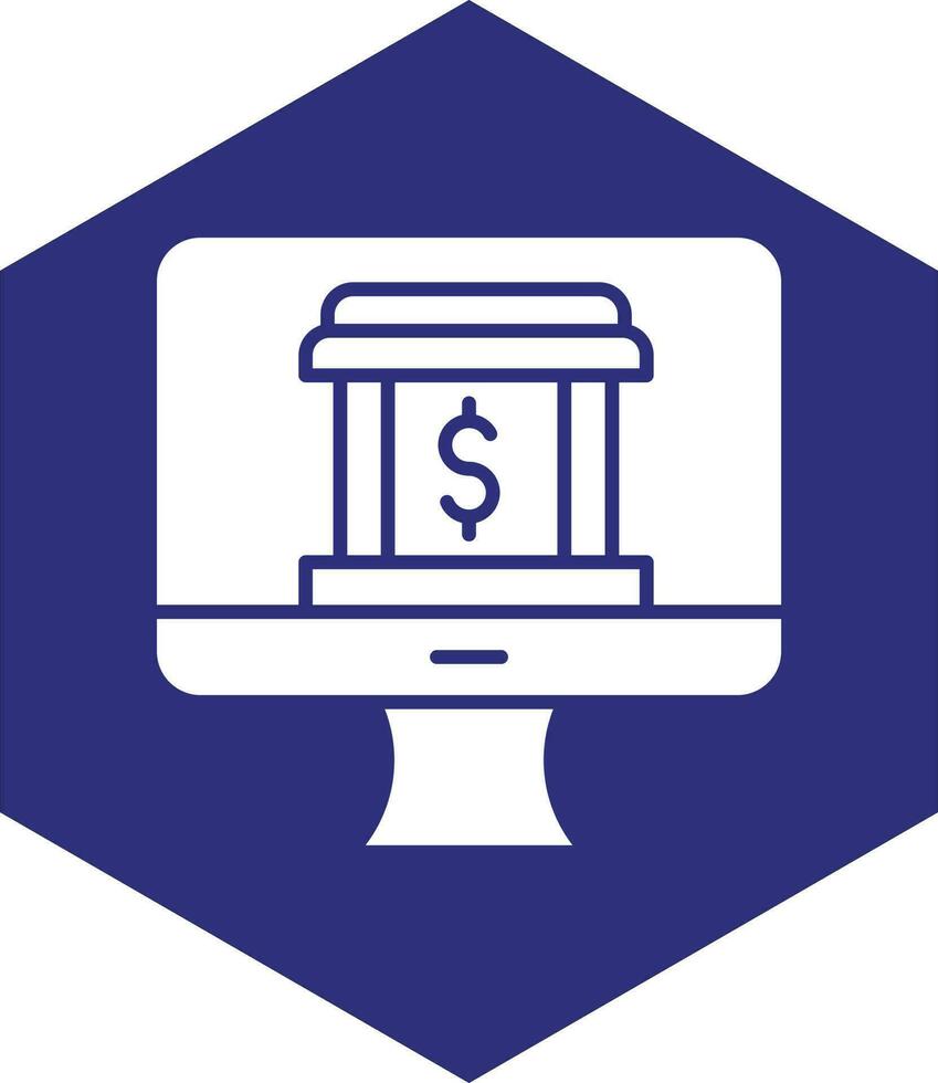 online Bankwesen Vektor Symbol Design