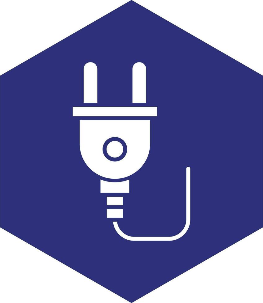 Plug-Vektor-Icon-Design vektor