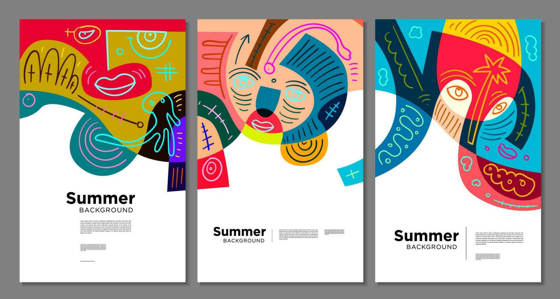 bunt abstrakt ethnisch Muster Illustration zum Sommer- Urlaub Banner und Poster vektor