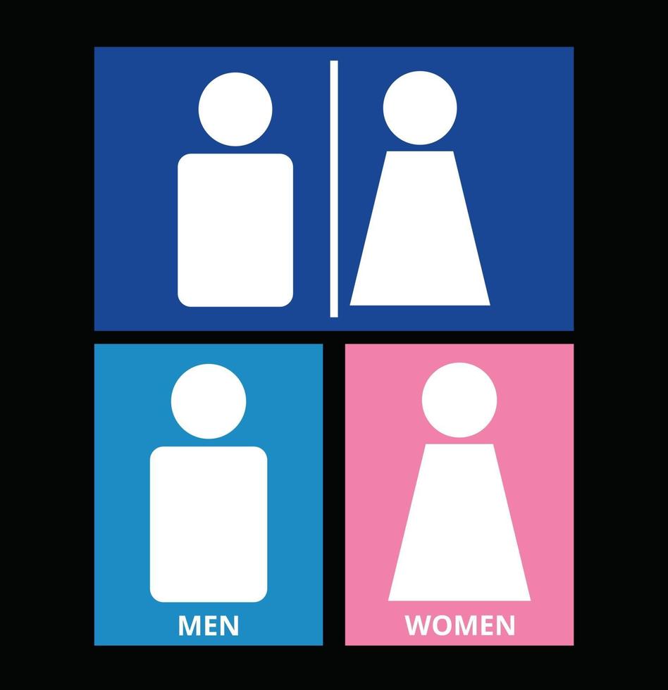 toalett skyltar manliga och kvinnliga vektor