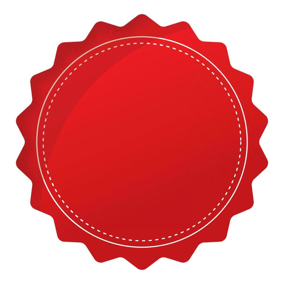 rot leeren runden Etikette oder Aufkleber Element auf Weiß Hintergrund. vektor