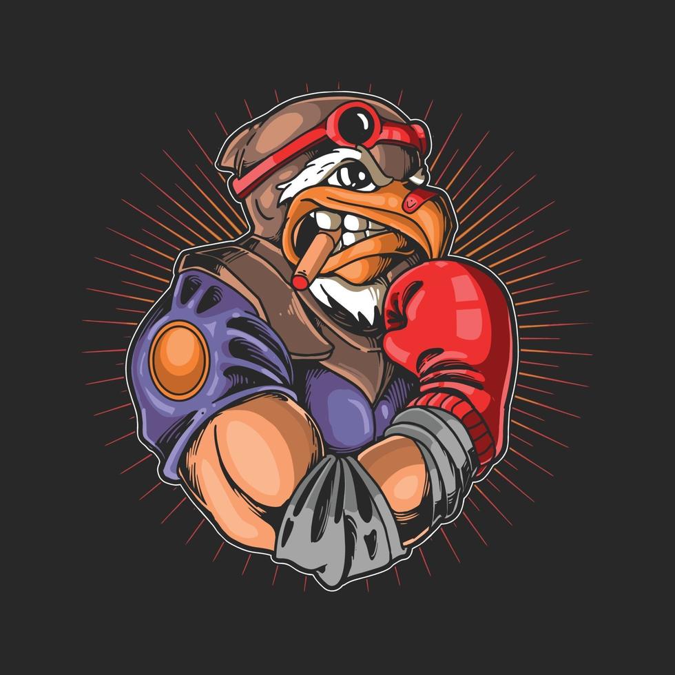 Eagle Head Boxing Sport Illustration vektor