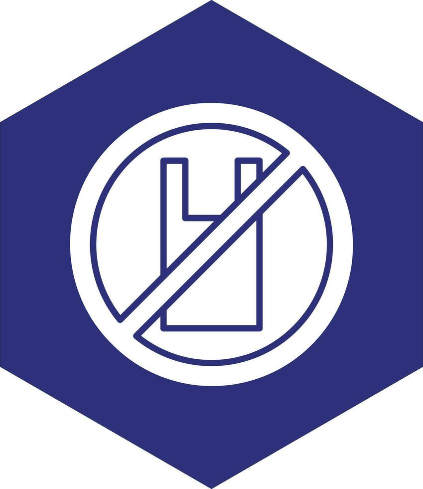 Nein Plastik Flaschen Vektor Symbol Design