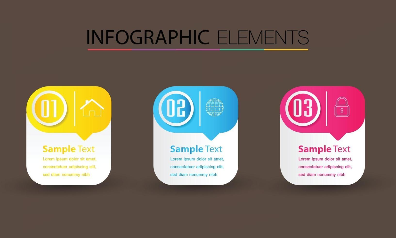 moderne Textfeldvorlage, Banner-Infografiken vektor