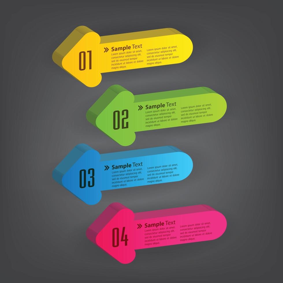 moderne Textfeldvorlage, Banner-Infografiken vektor