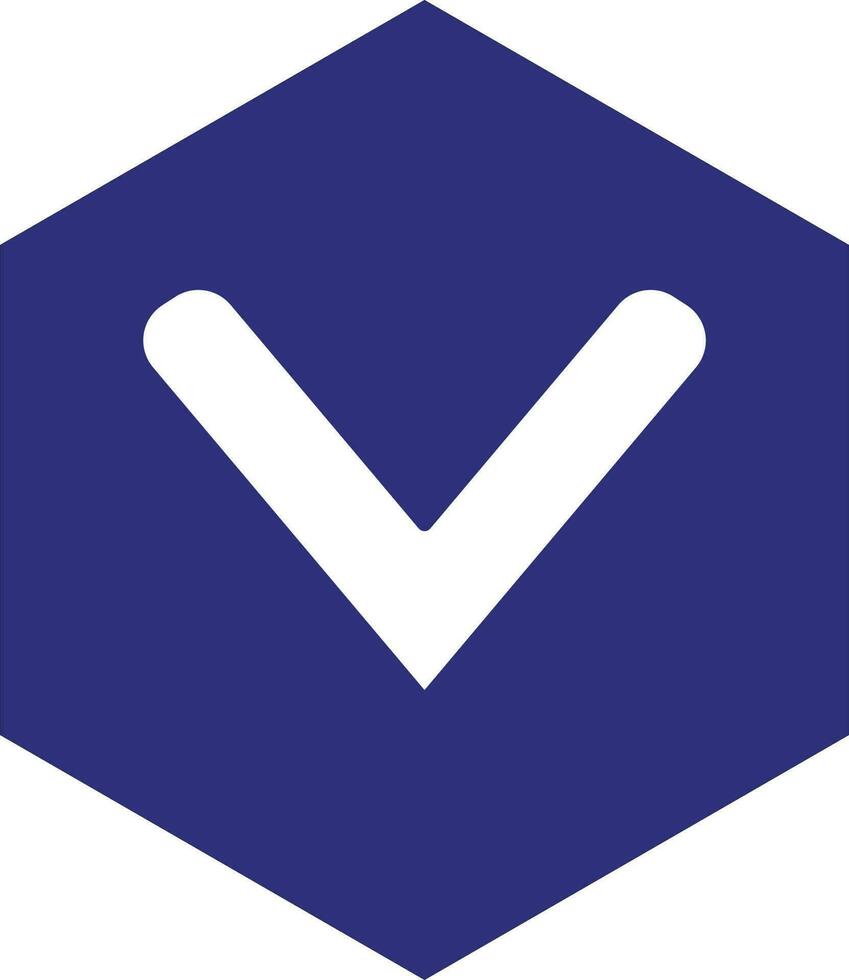 Nieder Chevron Vektor Symbol Design