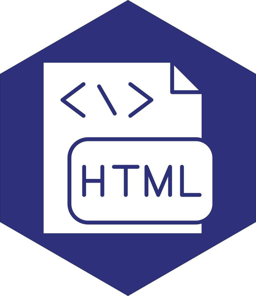 HTML-Datei-Vektor-Icon-Design vektor