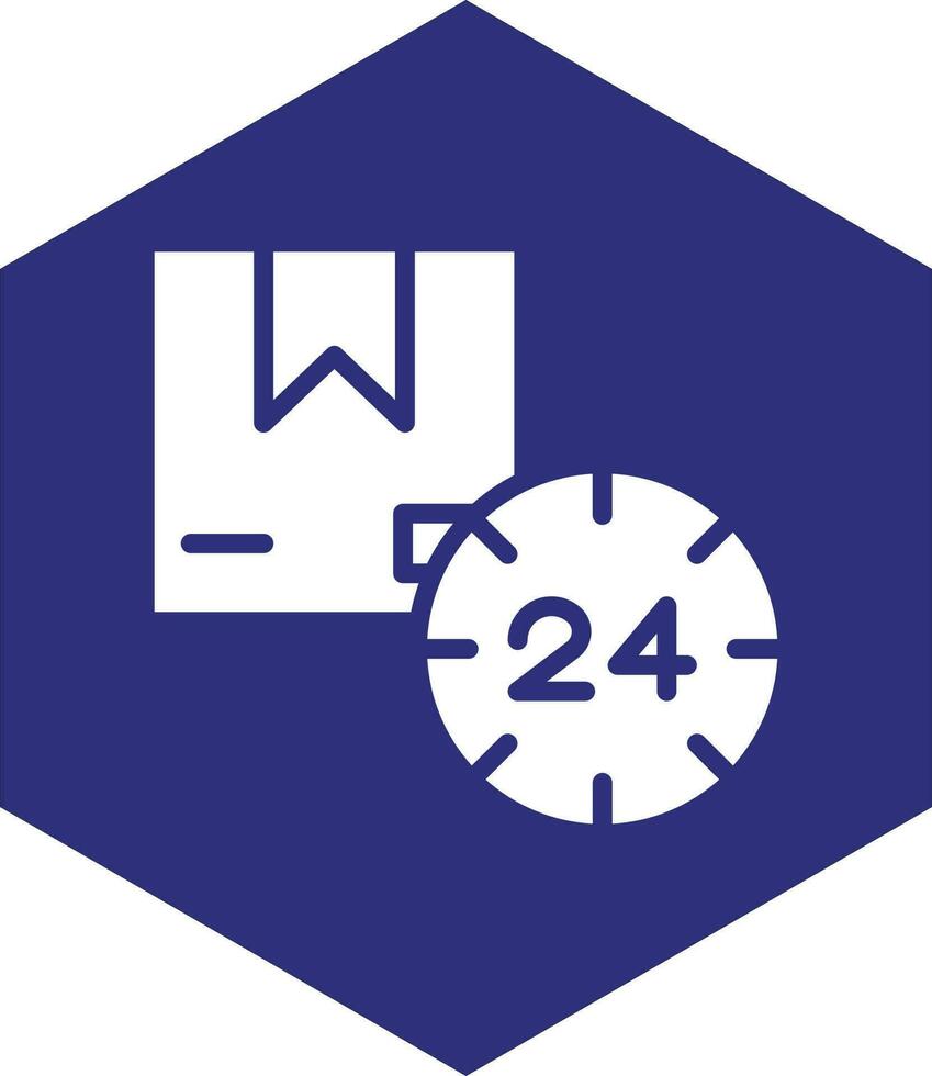 24 timmar leverans vektor ikon design