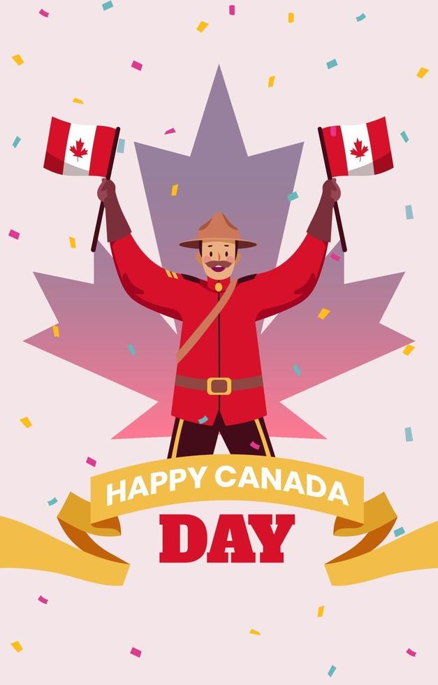 Feiern Sie den kanadischen Tag vektor