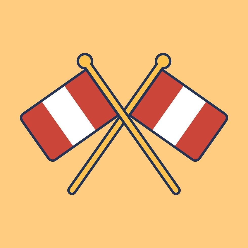 Peru Flag Symbol vektor