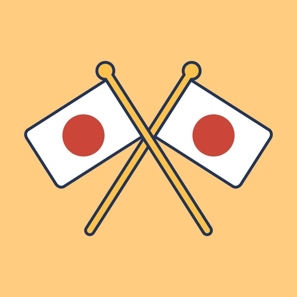 Japan Flagge Symbol vektor