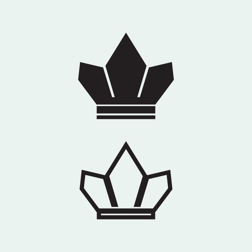 Krone Logo und Königin, König Logo Designvorlage Vektor Illustration