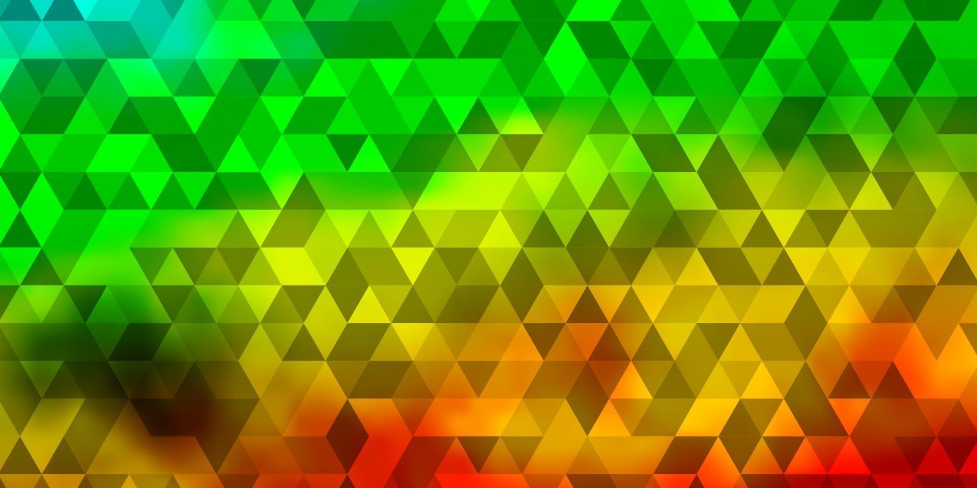 hellgrünes, gelbes Vektorlayout mit Linien, Dreiecken. vektor