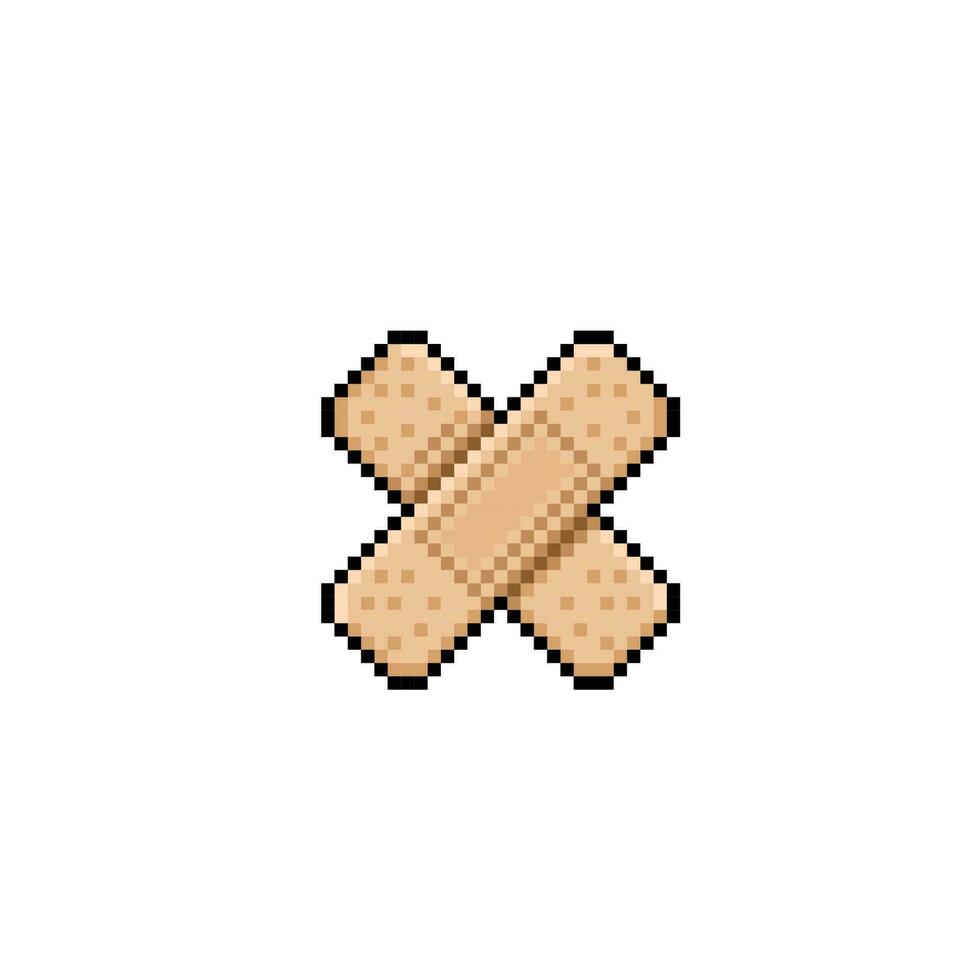 korsade bandage i pixel konst stil vektor