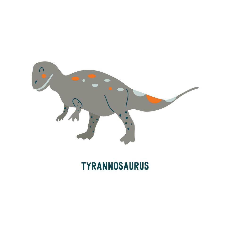 tyrannosaurus rex dinosaurie. isolerat vektor illustration hand dragen