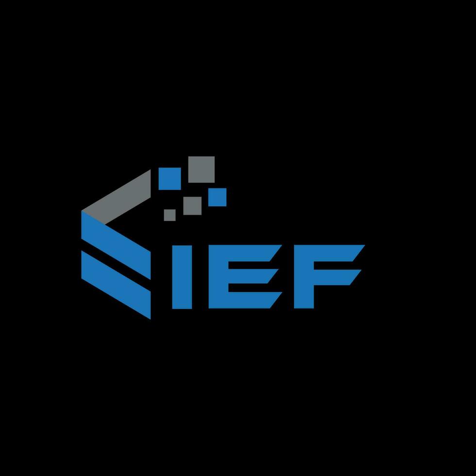 ief brev logotyp design på svart bakgrund. ief kreativ initialer brev logotyp begrepp. ief brev design. vektor