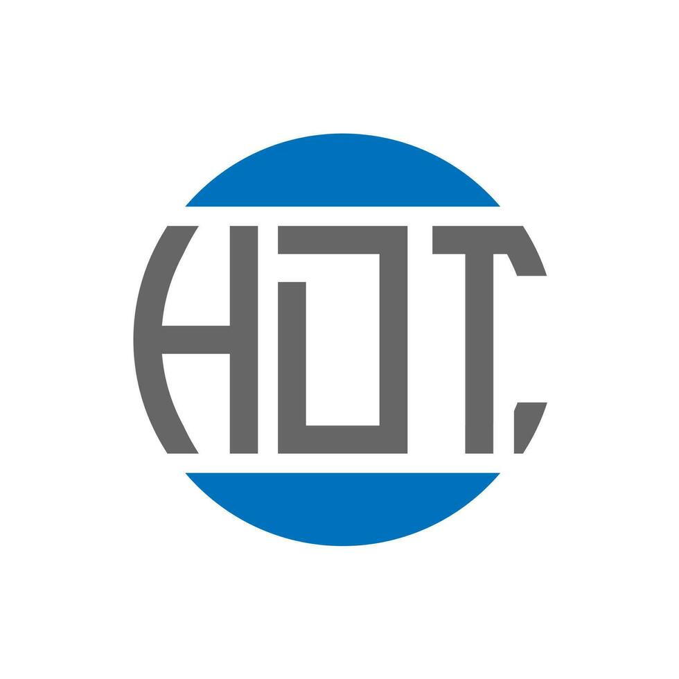 hdt Brief Logo Design auf Weiß Hintergrund. hdt kreativ Initialen Kreis Logo Konzept. hdt Brief Design. vektor