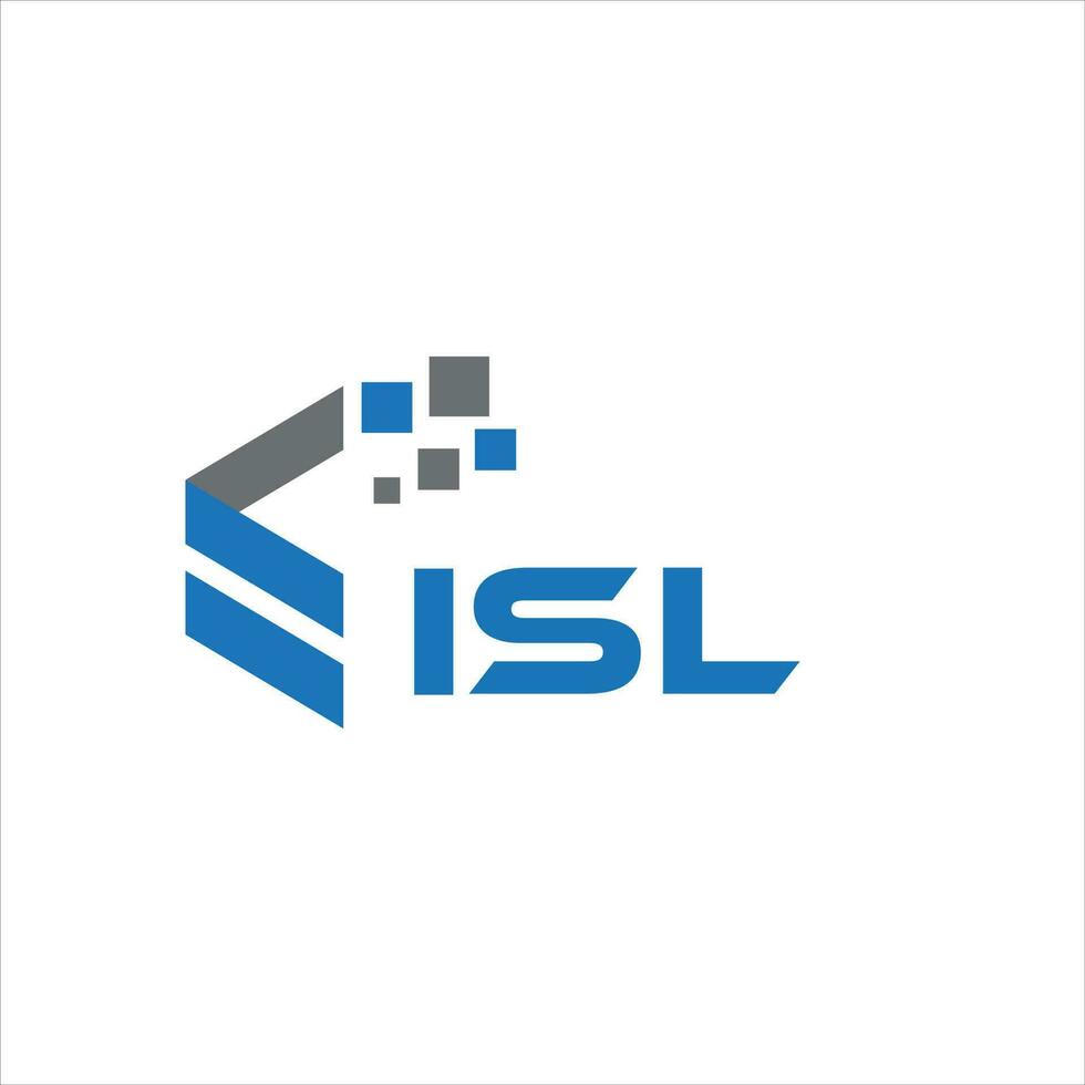 isl-Brief-Logo-Design auf weißem Hintergrund. isl kreatives Initialen-Buchstaben-Logo-Konzept. isl Briefgestaltung. vektor