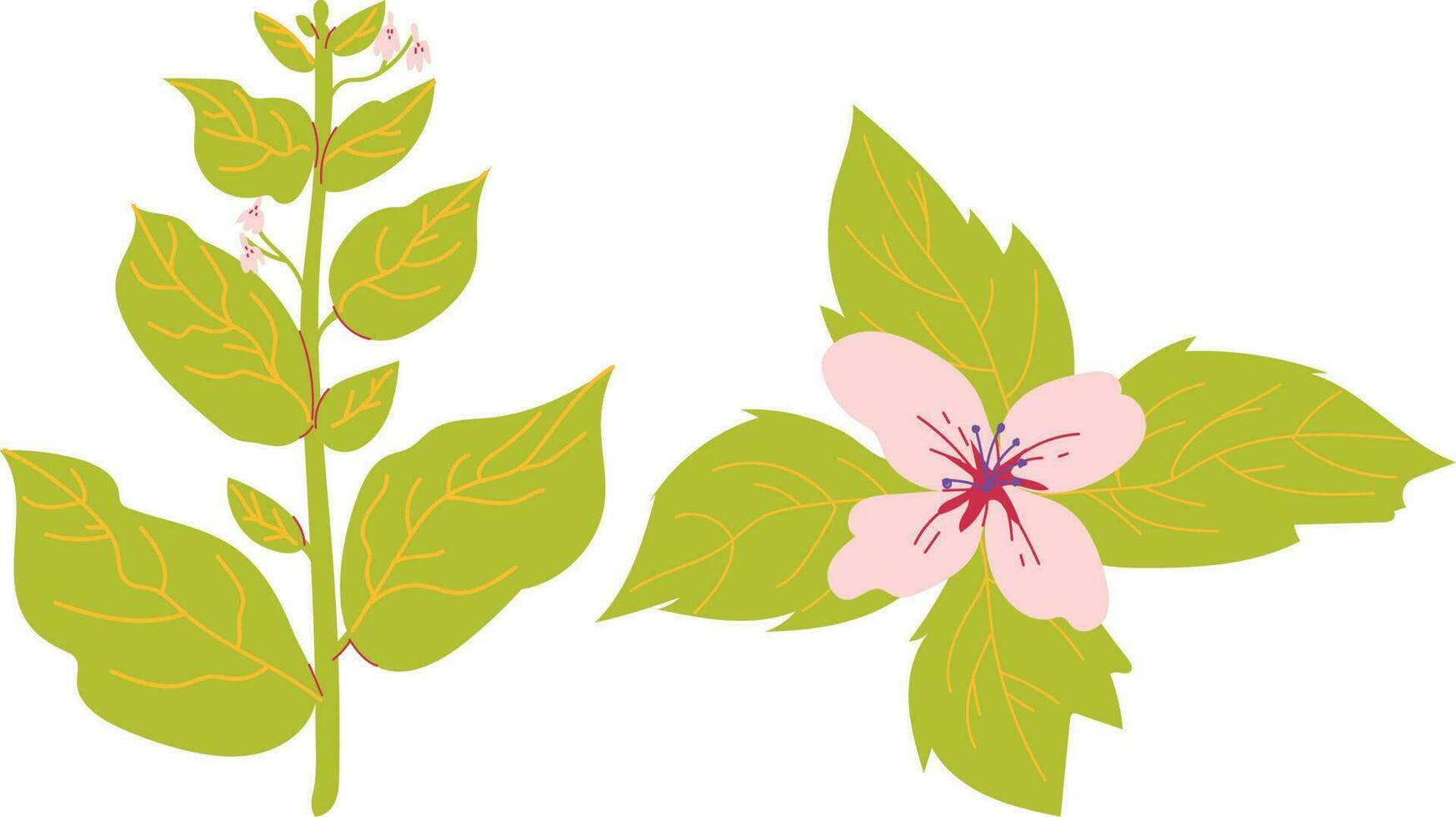 süß Blumen und Blätter dekorativ Symbol Vektor Illustration Design Symbol Vektor Illustration Design
