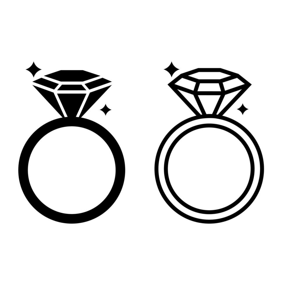 Ring Symbol Vektor. Juwel Illustration unterzeichnen. Bijouterie Symbol oder Logo. vektor