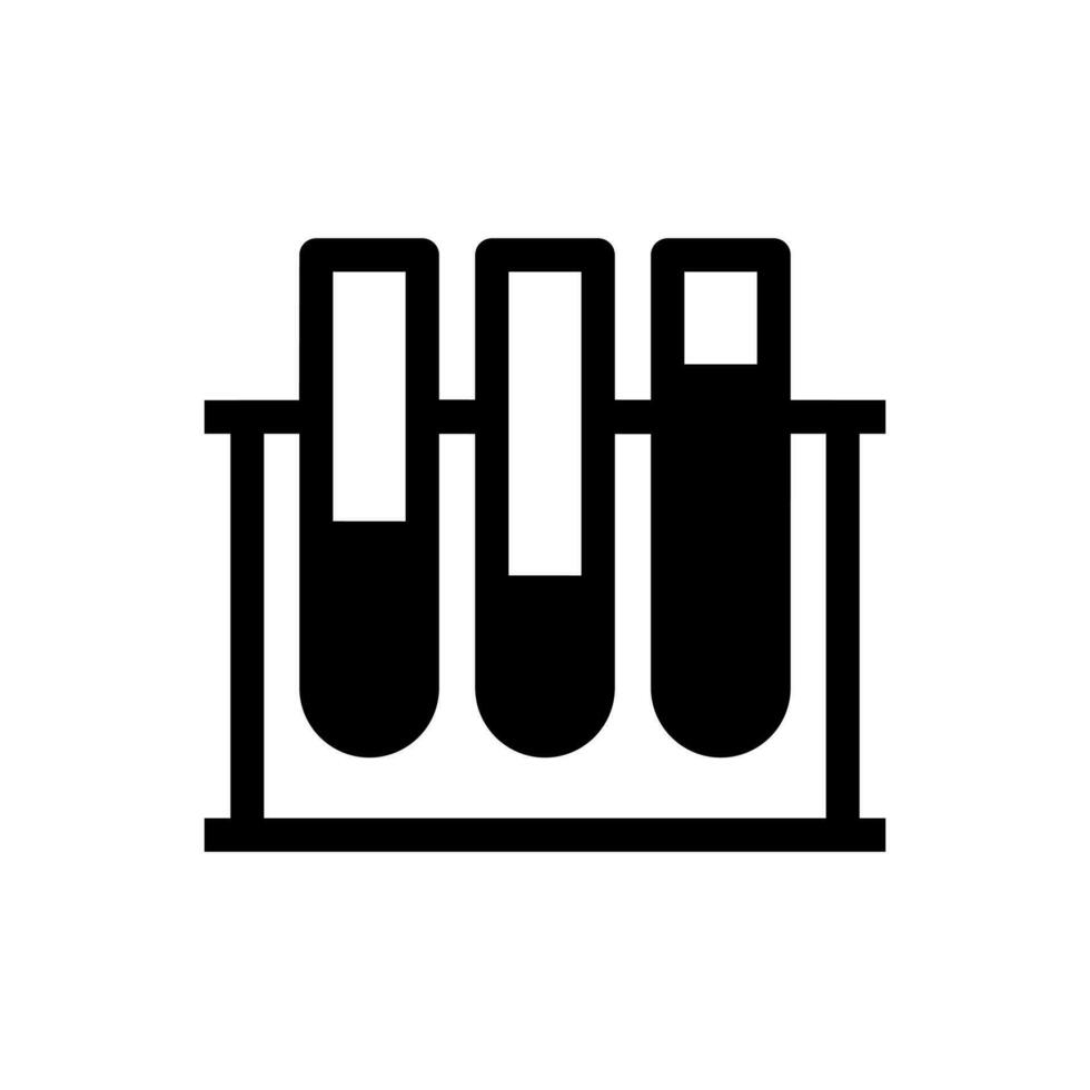 Chemie Vektor Symbol. Labor Illustration unterzeichnen. Analysen Symbol. Erfahrungen Logo.