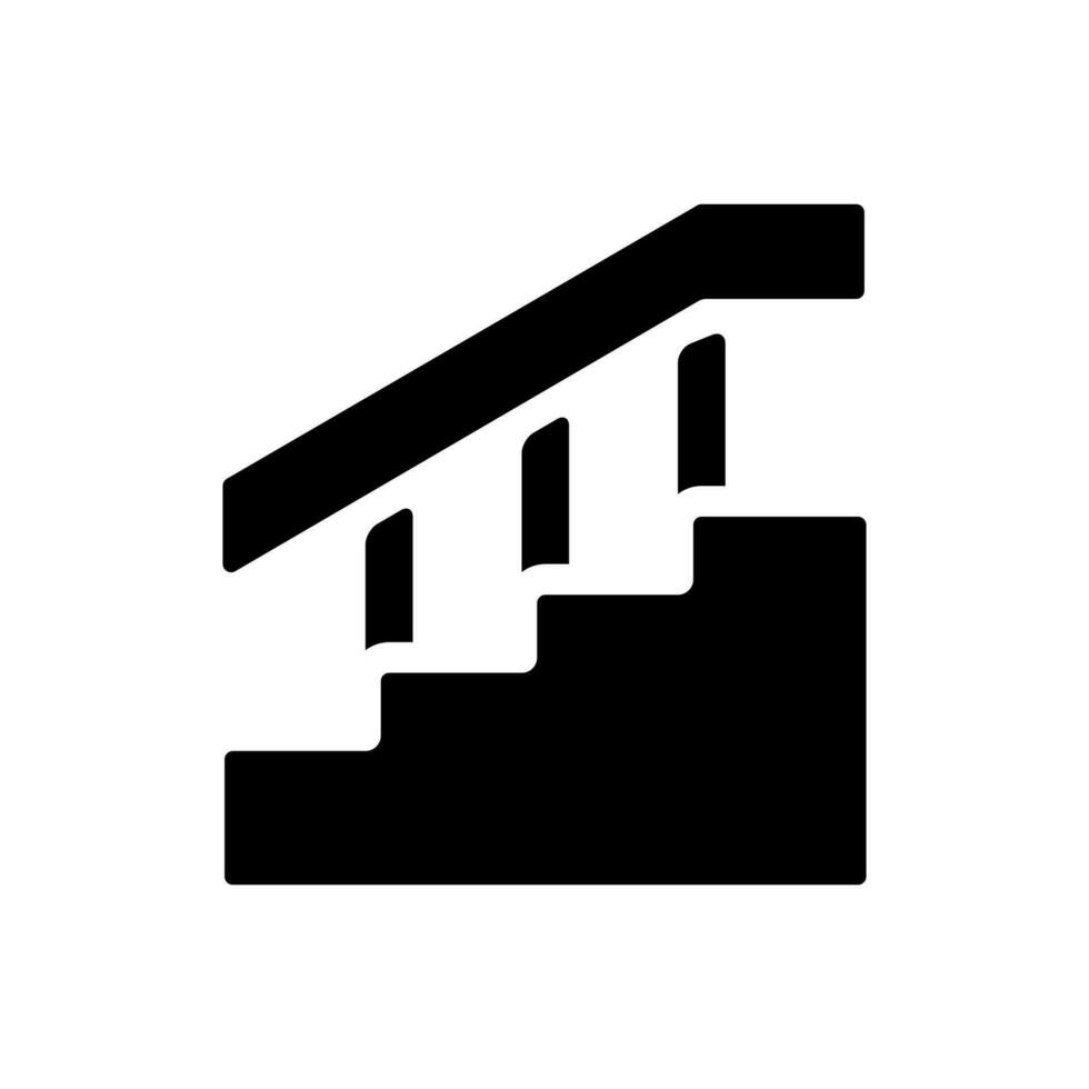 trappa vektor ikon. trappa illustration tecken. stege symbol eller logotyp.