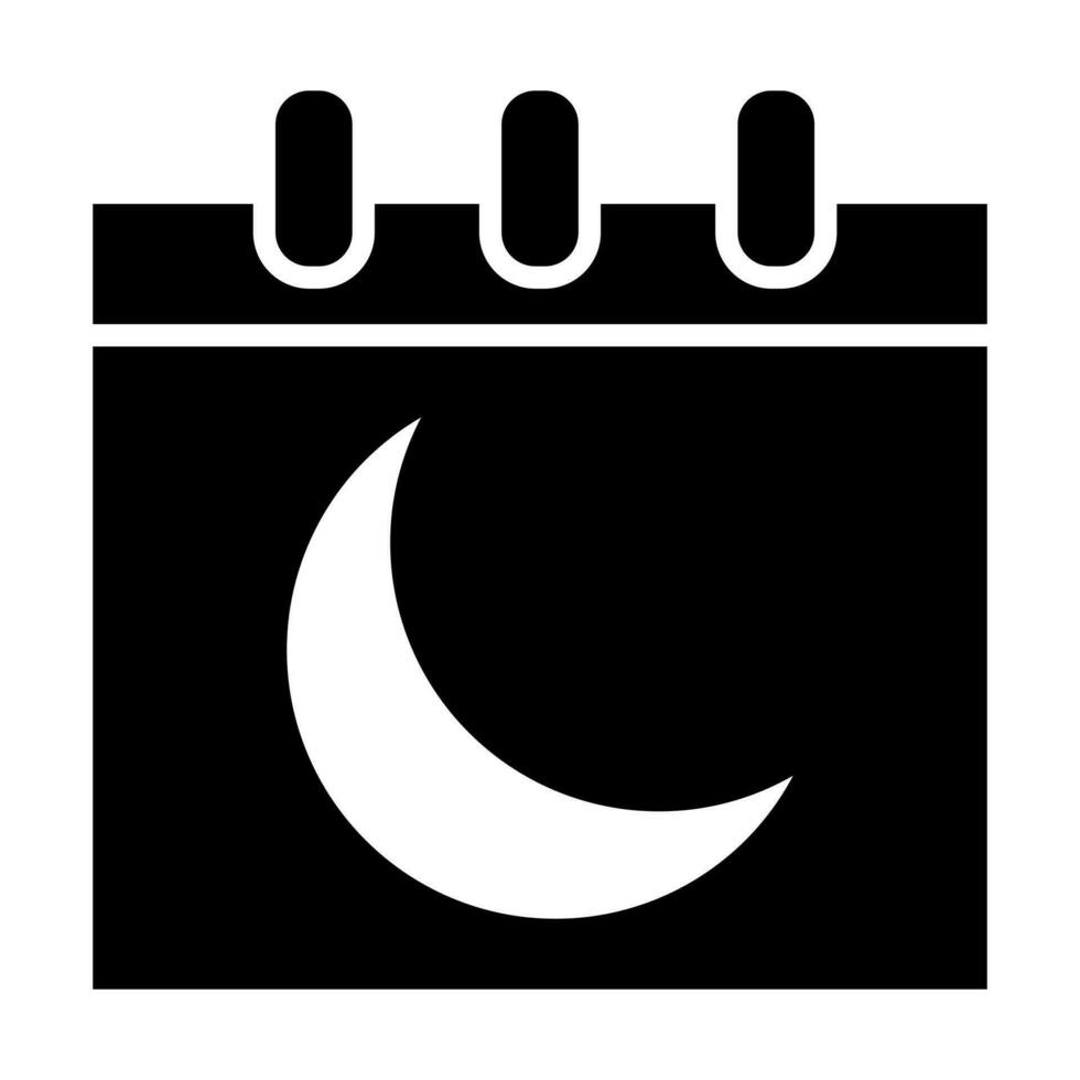 måne kalender ikon design vektor