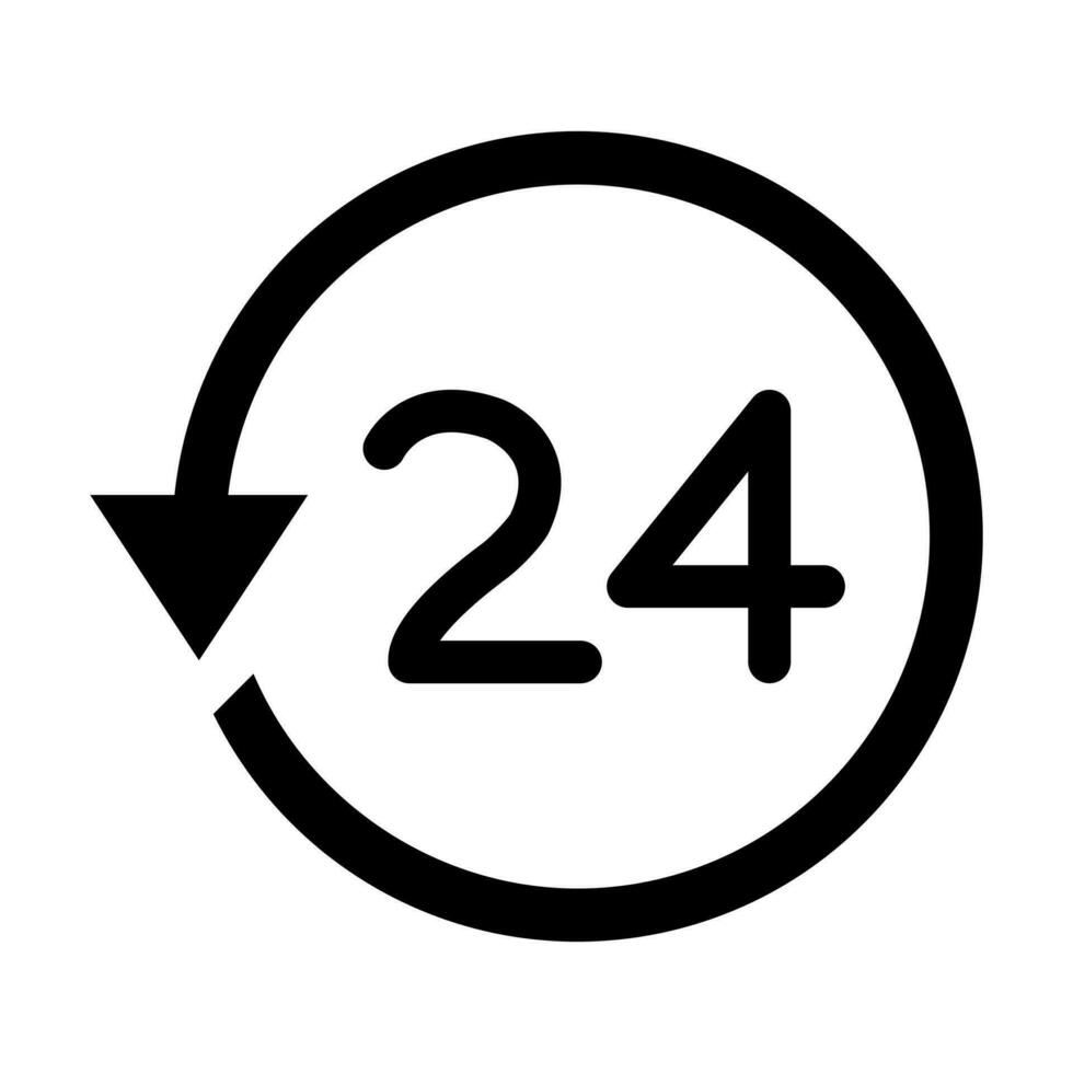 24 Stunden Icon-Design vektor