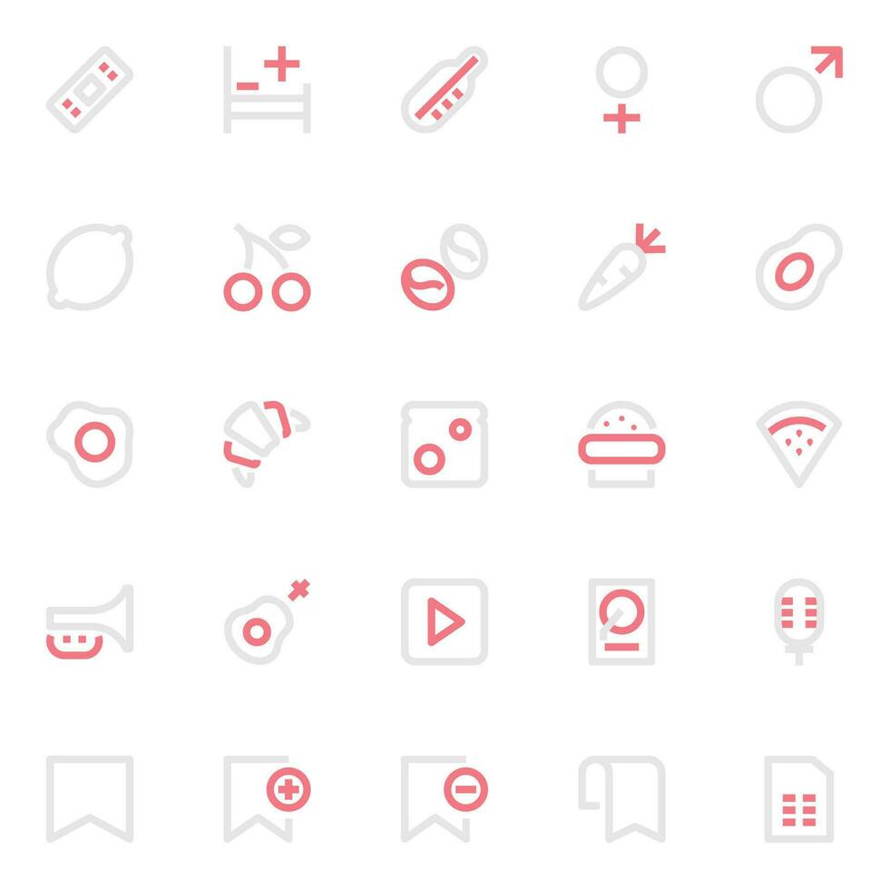 två Färg översikt ikoner för användare gränssnitt. vektor